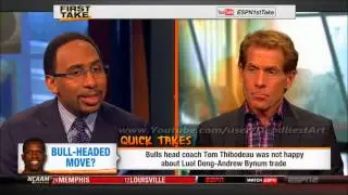 ESPN First Take | Bulls head coach unhappy about Luol Deng & Andrew Bynum trade - ESPN Sport First