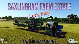 🌾Satisfying Canola Harvest - Timelapse | FS25 Saxlingham Farm Estate Hard Economy Let's Play #3