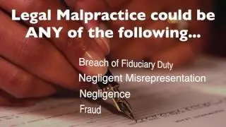 Florida Legal Malpractice - Suing an Attorney in Ft.  Lauderdale