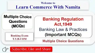 MCQs on Banking Regulation Act,1949| Banking Law & Practices| PO exam| SPPU exam|Final Year|Banking|
