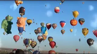 Albuquerque International Balloon Fiesta Special Shapes Day Time Lapse at 2022 and 2023