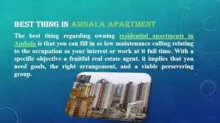 Vatika Group Residential Apartments in Ambala