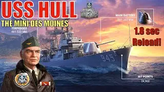 USS Hull &ndash; The Mini Des Moines | 1.8s Reload, Kraken Replay (World of Warships)