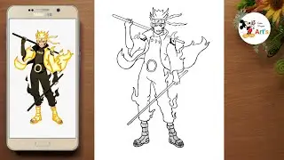 How To Draw Naruto Sage Mode full body || Naruto Sage Mode Drawing || Anime Step by Step Drawing
