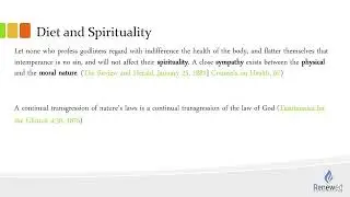 Diet and Faithfulness Dr. Taylor