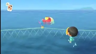 Pascal eats the Scallop (Animal Crossing New Horizons)