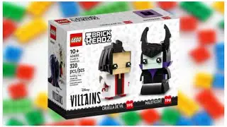 LEGO BRICKHEADZ DISNEY VILLAINS Cruella & Maleficent Speed Build Review 40620