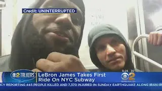 LeBron James Takes First Ride On NYC Subway