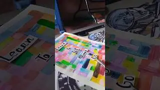 Lettering With Abstract Background #shorts #trending #art #youtubeshorts #abstract #lettering