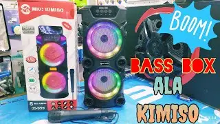 KIMISO dengan kualitas suara BASS BOX, Speaker Bluetooth dengan microphone