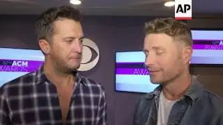 ACM co-hosts Luke Bryan and Dierks Bentley joke Sunday's award show will unite Republicans and Democ