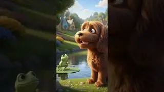 Dog & Frog Friendship Story 🐶🐸 | Emotional 3D Cartoon Short | Moral Story #ai #viral #dog #frog
