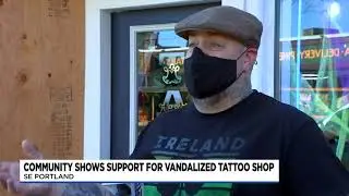 SE Portland tattoo shop gets support from community after vandalism