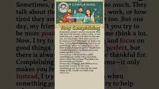 Midori English Speaking :Stop Complaining #shorts | learn English| English for beginners | Hearing