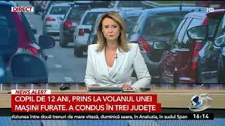 Copil de 12 ani, prins la volanul unei mașini furate. A condus &icirc;n trei județe