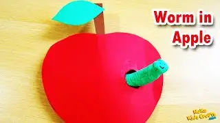 How to make Worm in Apple? | Apple crafts for preschoolers | Worm activities for preschoolers | DIY