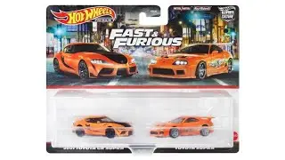 Hot Wheels 2023 Car Culture 2-Pack Mix 2 - Fast & Furious 2021 Toyota GR Supra / Toyota Supra