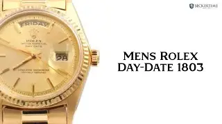 Mens Rolex 18K Gold Day-Date President Watch Gold Champagne Dial 1803