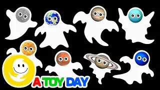 GHOST PLANETS for BABY | 8 planets for kids | Mercury Venus Earth Mars Jupiter Saturn Uranus Neptune