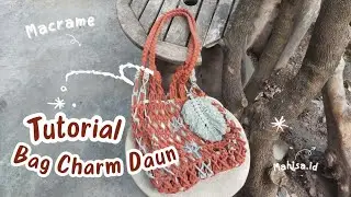 Macrame Daun Gantungan Kunci