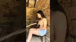 Cooking rice in a kitchen built of dirt