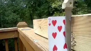 shooting a playing card in half