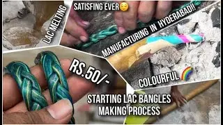 Satisfying Making Of Lac Bangles Starting Process | Lakh Bangles Manufacturing | Beutiful Bangles