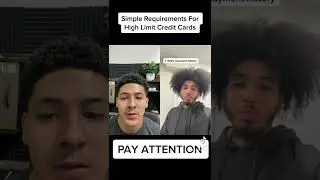 Simple Requirements For High Limit Credit Cards!!!