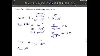 One-Sided Limits Approaching Infinity