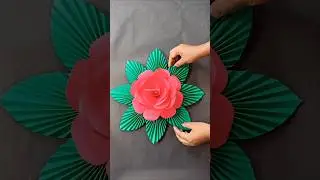Rose Flower Wall Hanging✨|#youtubeshorts #viralshort #diy #wallhanging #homedecor #papercraft #craft