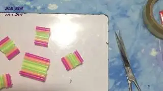 D.I.Y miniature table,chair and umbrella from drinking straw