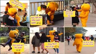 😂🤣Teddy Bear Funny Prank with cute girls😂🤣|SD Teddy| #teddy #funny #comedy @MrBean @MrCrazyTeddy