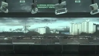 Anime style raining background