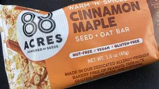 Honest Review 88 Acres Cinnamon Maple Bar Oat Snack