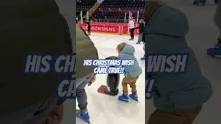3 Year old Ice Skates for the first time! His Christmas Wish! ❄️ #kids #coolkids #iceskating