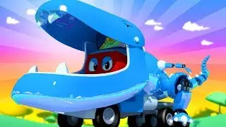 Special Jurassic - Camionul robotic T-Rex - Super Camionul Carl &icirc;n Orasul Masinilor 🚚 ⍟ Desene