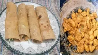 How to Make Chicken marinated  Paratha Roll 