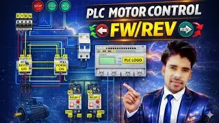 PLC Motor Control FW/REV/PLC Contactor Wiring FW/REV/PLC Wiring Step by Step/Forward Reverse PLC