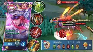 GAMEPLAY HARD GAME FREYA REVAMP VS AGGRISSIVE SUN EXP LANE! BUILD FREYA TERSAKIT DAN TERKUAT!