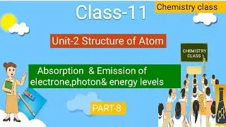 Absorption & emission of electron, photon,Quanta, energy levels class11 notes rbse