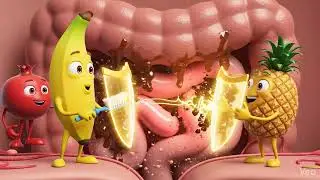 Banana, Pomegranate & Pineapple Inside the Body | Healthy Foods Clean Your Intestines