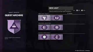 Starting New Light without creating a new Character. Destiny 2 Beyond Light 2020.