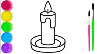 Candle drawing very easy || How to Draw a candle 🕯️ step by step and easy. || Arya Drawing Art. ||