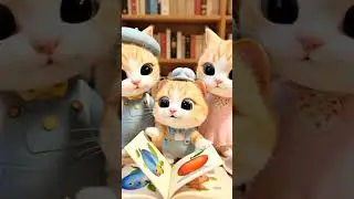 familyhappy😍😍#CatFamily#CuteCats#CatLearning#DrawingTime#CatParenting#AdorableKittens#shortvideo