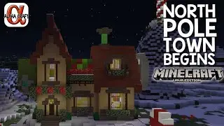 A Minecraft North Pole Town House begins!  Alphacraft Season 2 with StinaRose