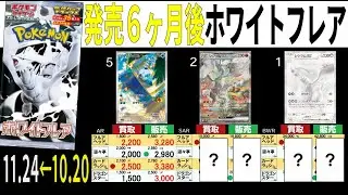 (SV11W)【発売6ヶ月後】4社比較【ホワイトフレア】(11/24&larr;10/20) MEGAドリームex インフェルノX ポケカ ポケモンカード 新弾 相場