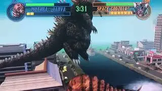 Mothra larva challenge Godzilla save the earth Xbox space Godzilla & orga action mode hard mode