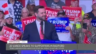 Republican vice presidential nominee J.D. Vance makes first solo appearance in Virginia