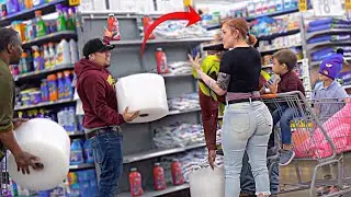 Throwing Bubble Wraps At Strangers!!!