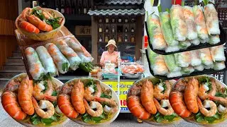 Most Famous Place for Spring Rolls, Shrimp & Pork Papaya Salad | Vietnamese Street Food